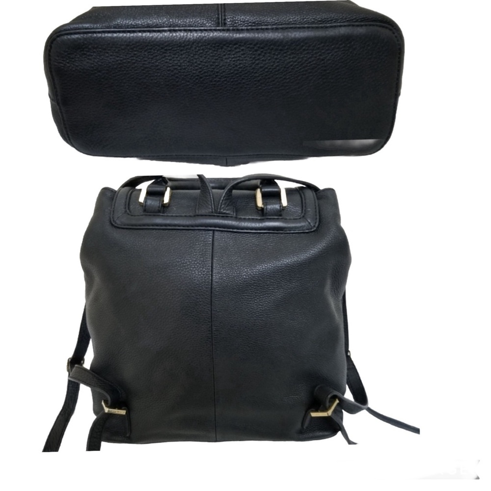 SOLD!!Tory Burch Amanda Black Pebbled Leather Backpack w/COA - Picture 8 of 13